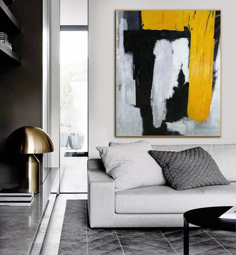 Canvas Original Black Painting Paintings Abstract Canvas Artwork WW40U